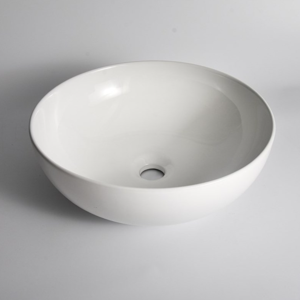 Round Above Counter Basin - Gloss White