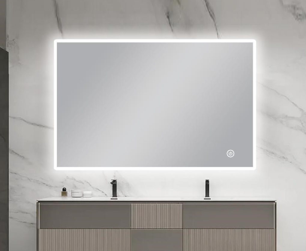 Carysil Sharpe Edged 3 Color Lighting Backlit LED Mirror 1200x800mm