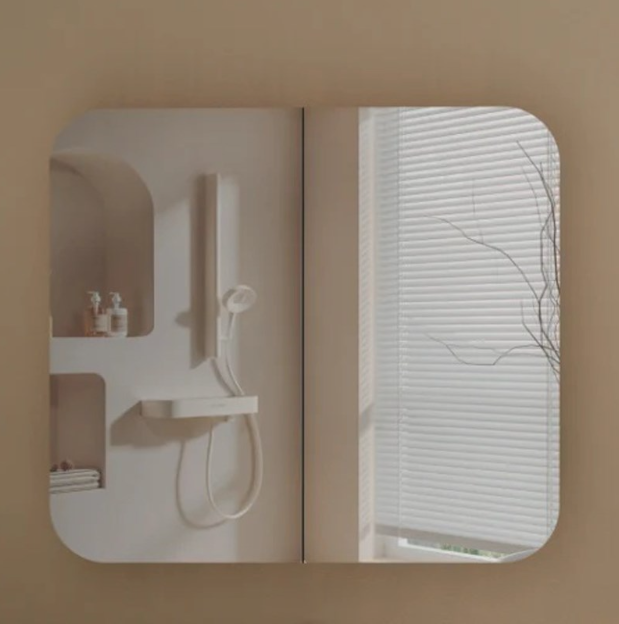 Carysil Grand Shaving Cabinet 900x800mm - Walnut