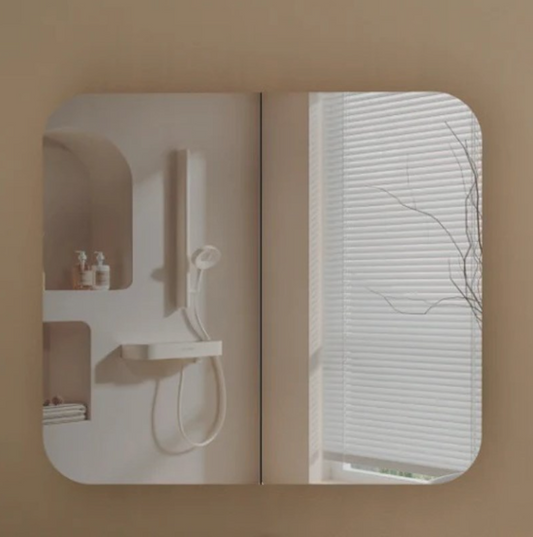 Carysil Grand Shaving Cabinet 900x800mm - Walnut