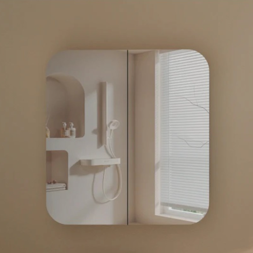 Carysil Grand Shaving Cabinet 750x800mm - Walnut