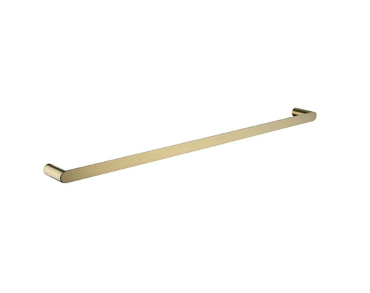 Rushy Single Towel Rail 800mm - Brushed Yellow Gold