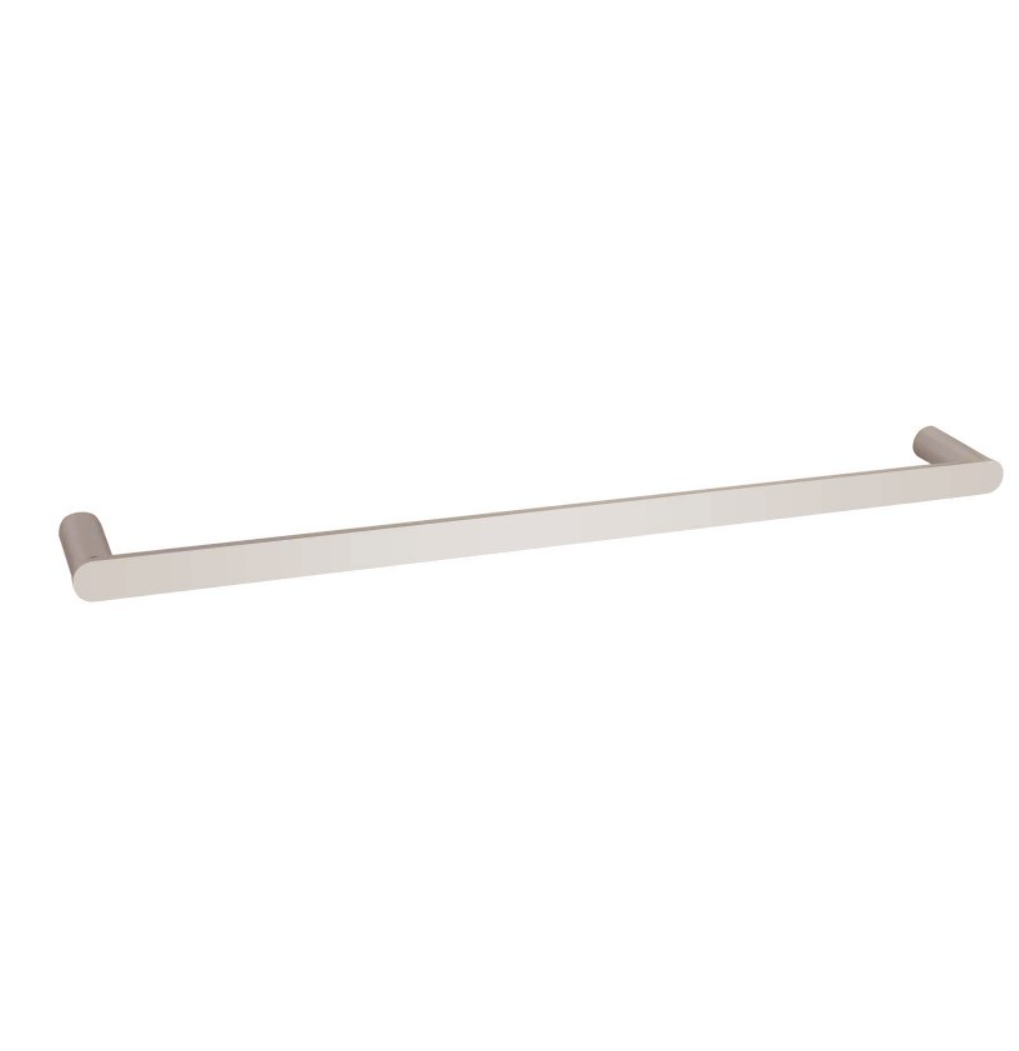 Rushy Single Towel Rail 600mm - Brushed Nickel