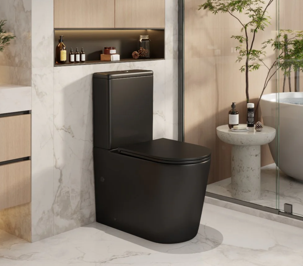 Berlin Back-To-Wall Toilet Suite - Matte Black