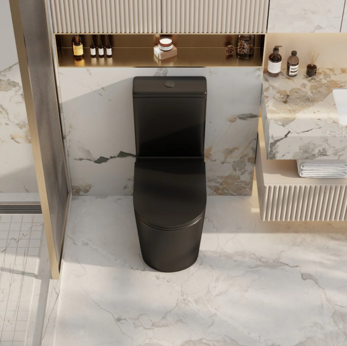 Berlin Back-To-Wall Toilet Suite - Matte Black