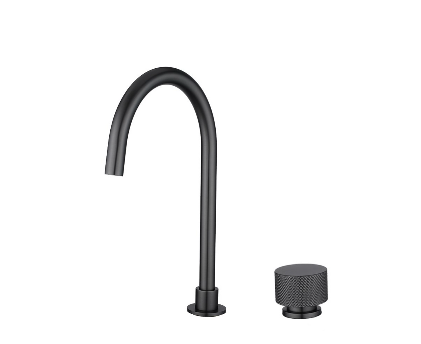 Moon Series Swivel Basin Mixer - Brushed Gunmetal Grey