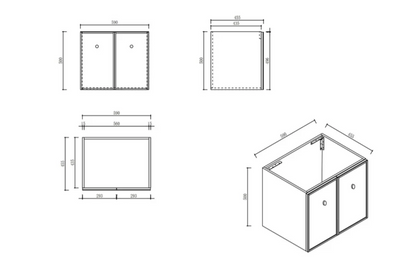 Seattle 600mm Wall-Hung Vanity - Matte White