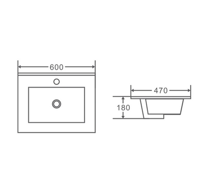Seattle Wall-Hung Vanity - Matte White
