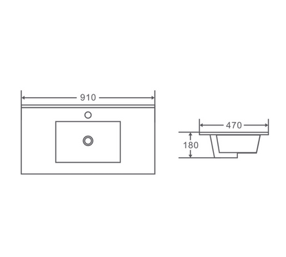 Seattle Wall-Hung Vanity - Matte White