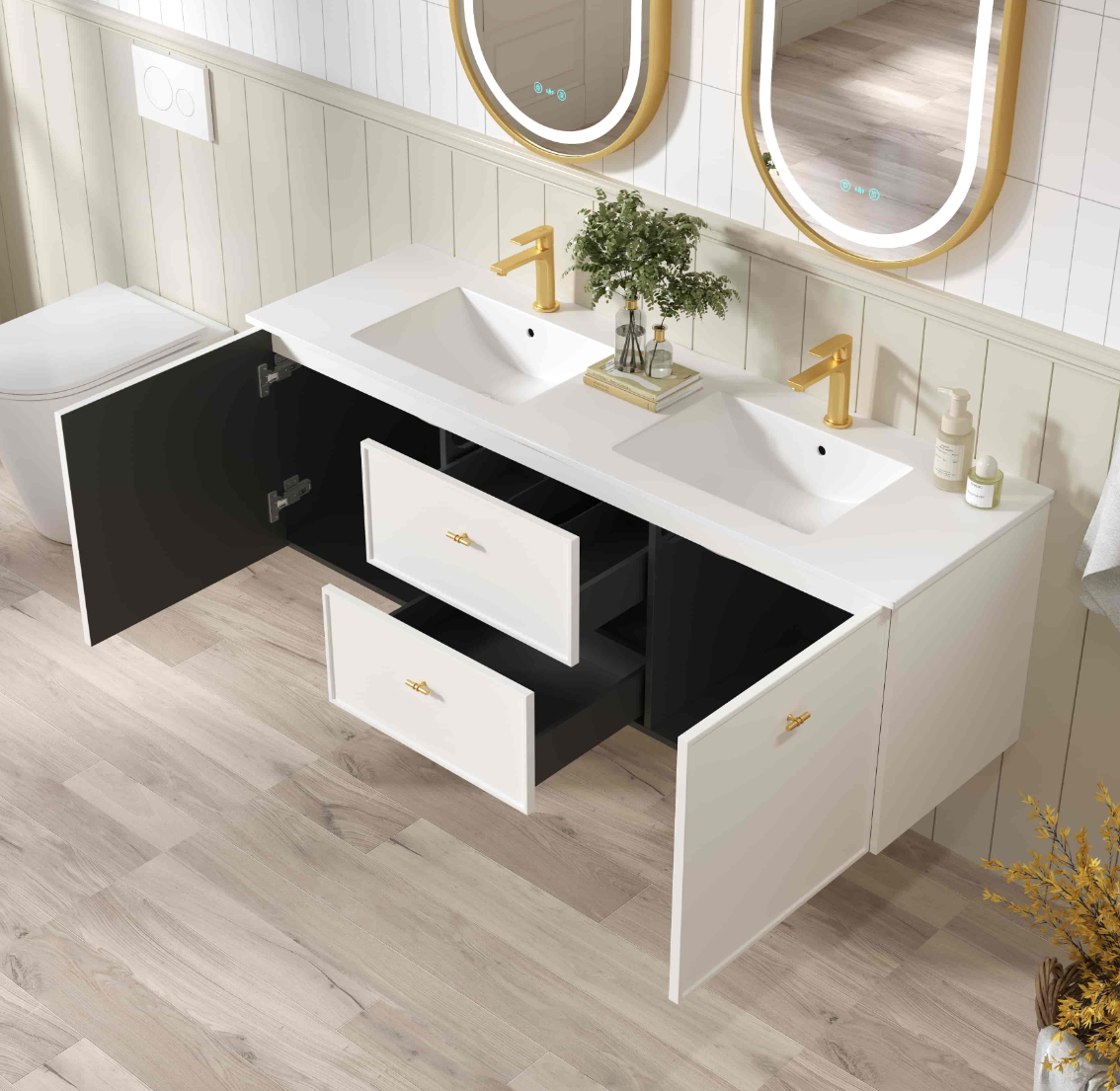 Seattle Wall-Hung Vanity - Matte White