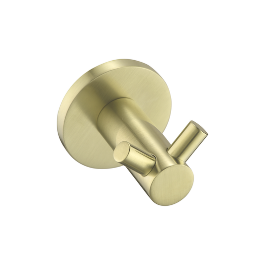 Mica Double Robe Hook - French Gold