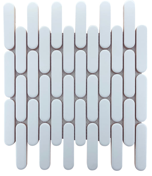 Connect Matte Brick Pattern -  White