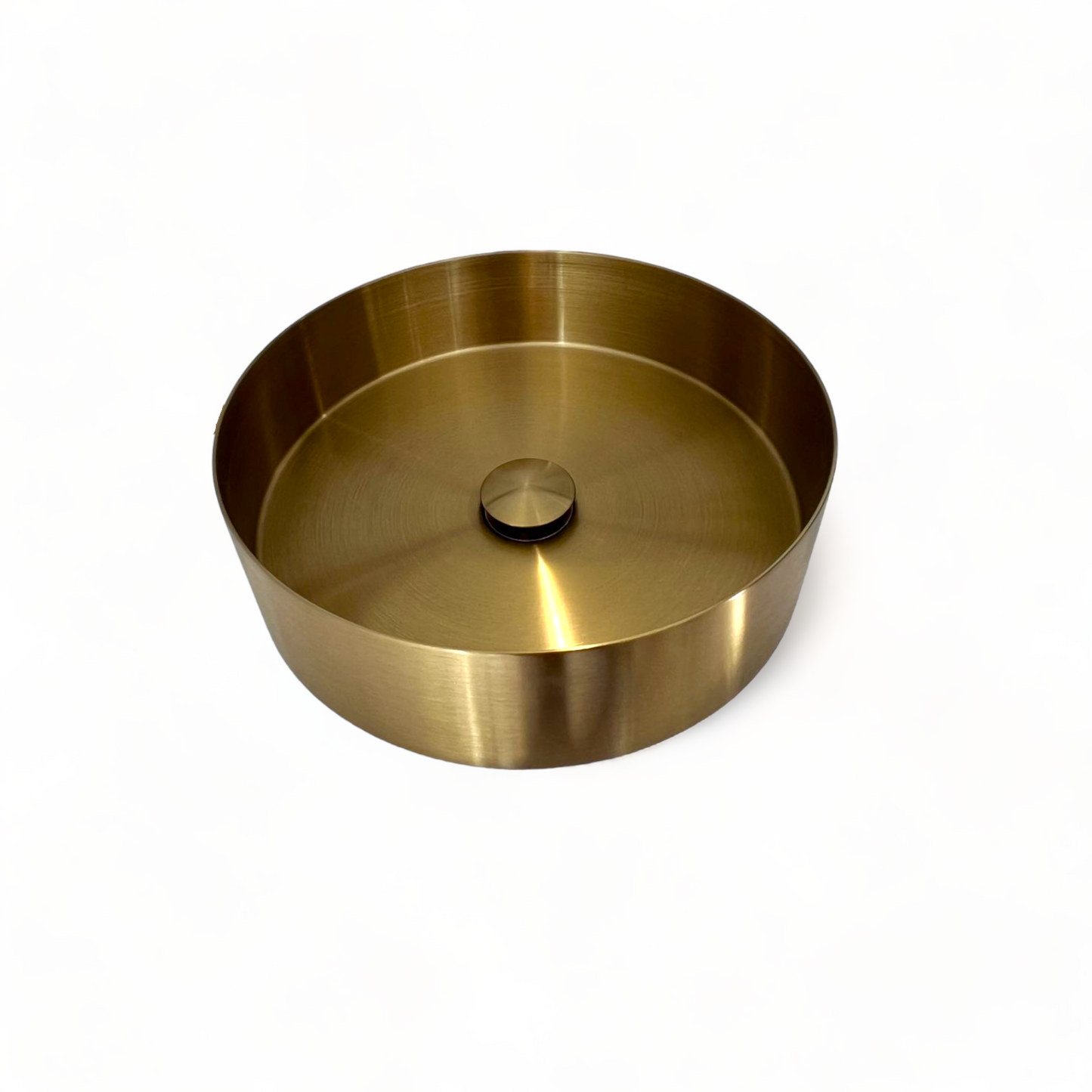 Stainless Steel Round Basin - Brushed Gold