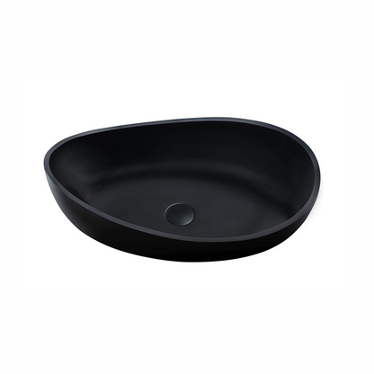 Waverly Cast Stone Solid Surface Basin - Matte Black