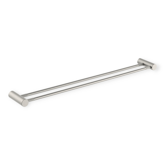 Caddence Double Towel Rail 800mm - Brushed Nickel