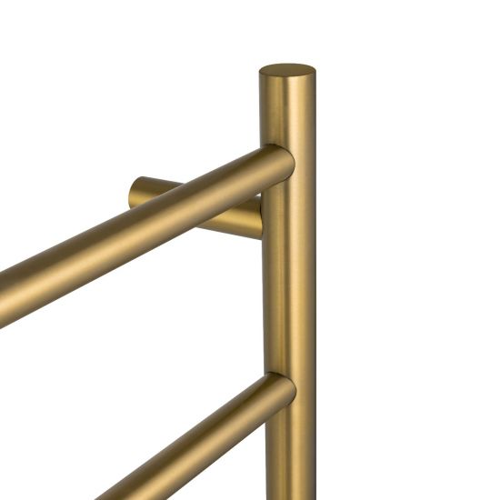 Heated Towel Rail 4 Round Tubes -  Brushed Gold