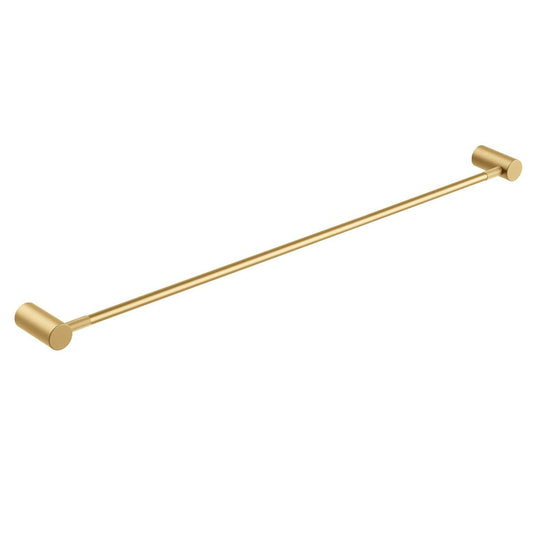 Caddence Single Towel Rail 800mm - Brushed Yellow Gold