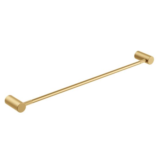 Caddence Single Towel Rail 600mm - Brushed Yellow Gold