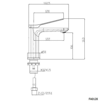 Rushy Basin Mixer - Chrome