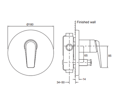 Kohler Avid Shower Mixer with Diverter - Polished Chrome