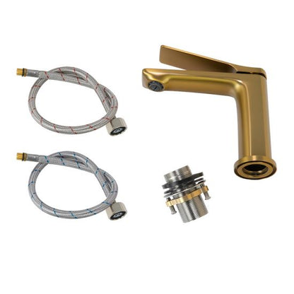 Rushy Basin Mixer - Brushed Yellow Gold