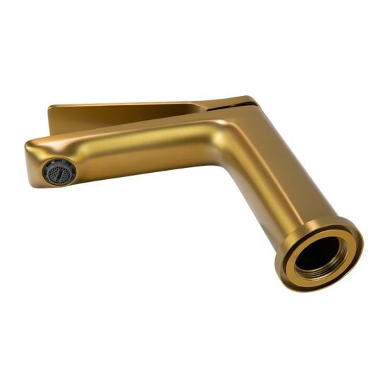 Rushy Basin Mixer - Brushed Yellow Gold