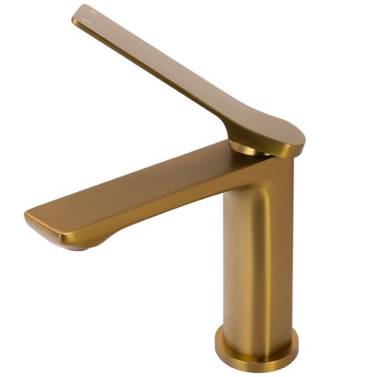 Rushy Basin Mixer - Brushed Yellow Gold