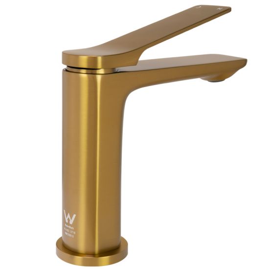 Rushy Basin Mixer - Brushed Yellow Gold