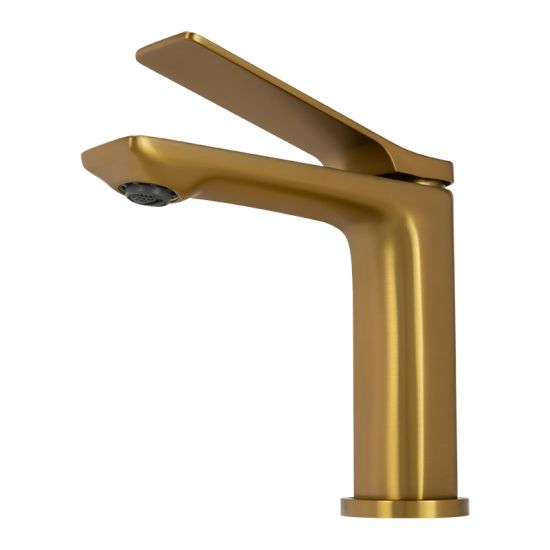 Rushy Basin Mixer - Brushed Yellow Gold