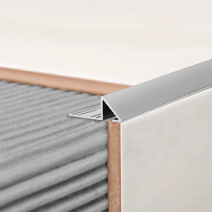Triangular Trim Amark Triangular Aluminium Tile Trim - Bright Silver – BCP Interiors