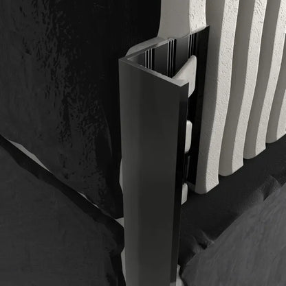 Amark L-Profile Aluminium Angle - Gloss Black