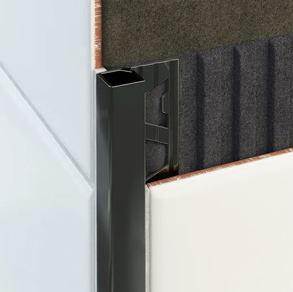 Amark All-Quad Aluminium Tile Trim  - Gloss Black