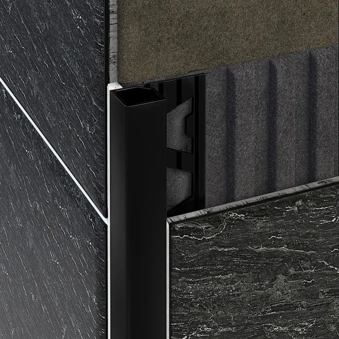 Amark All-Quad Aluminium Tile Trim  - Matte Black