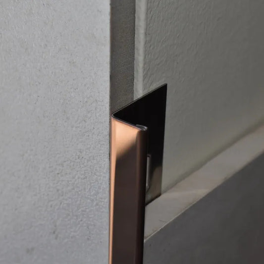 Amark L-Profile Stainless Steel Angle - Polished Rose Gold
