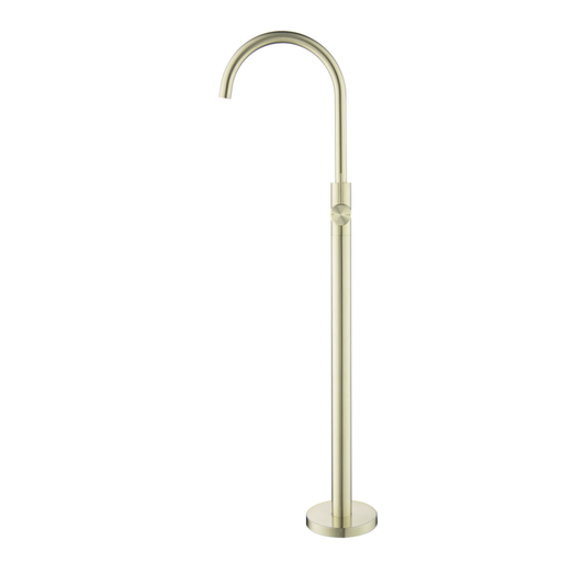 Mica Freestanding Bath Mixer - French Gold