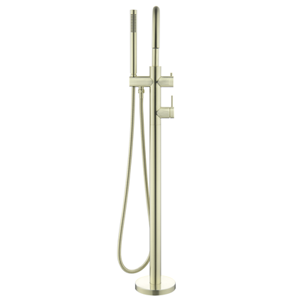 Mica Freestanding Bath Mixer with Hand Shower - French Gold