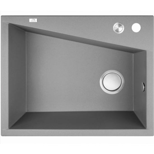 Laveo Granite Stone Sink Single Trapezoid Bowl 480x600 - Grey