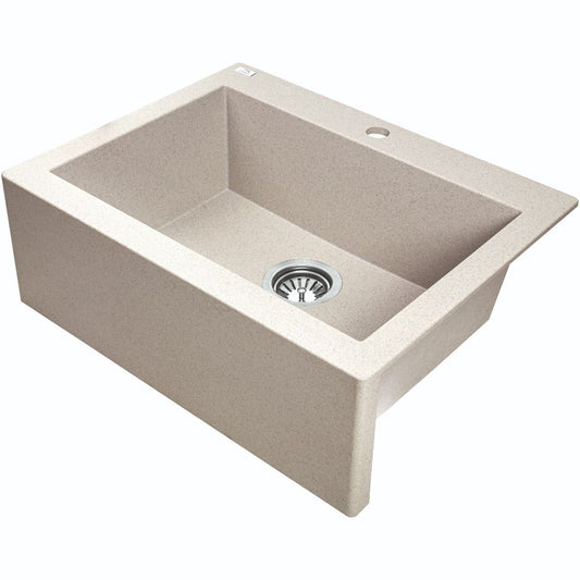Laveo Granite Stone Sink Single Bowl 490x580 - Beige