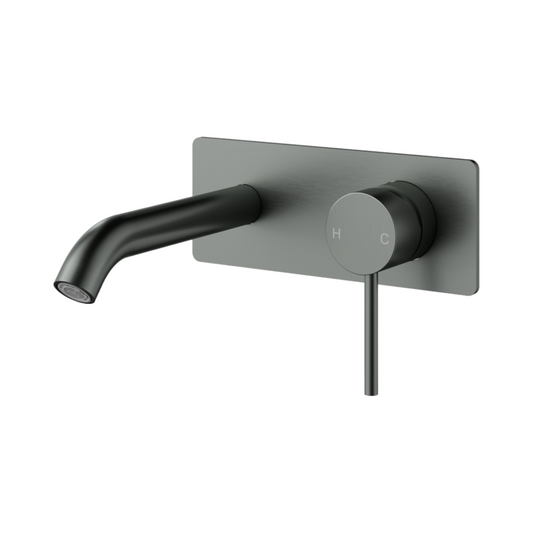 Otus Slimline SS Wall Basin Mixer Trim Kits - Gunmetal