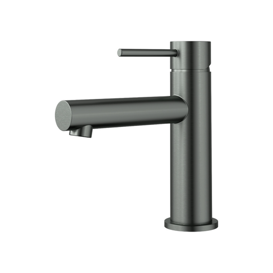 Otus Slimline Stainless Steel Basin Mixer - Gunmetal