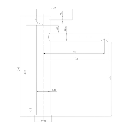 Otus Slimline Tall Basin Mixer - Chrome