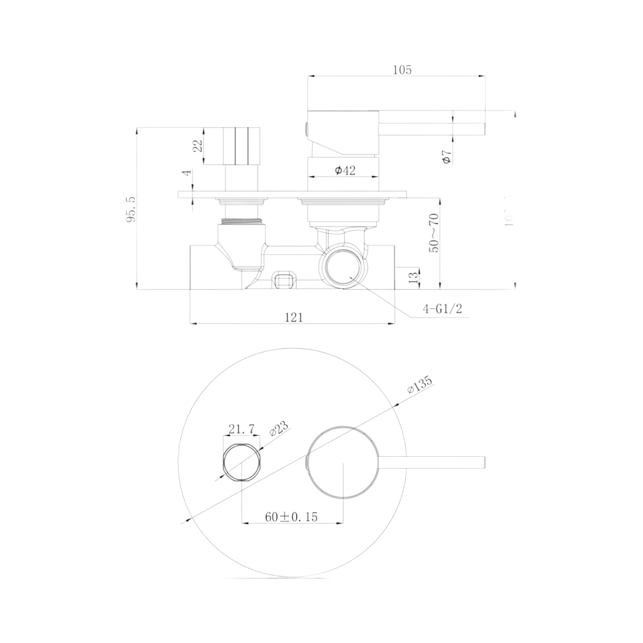 Wall Mixers with Diverter – BCP Interiors