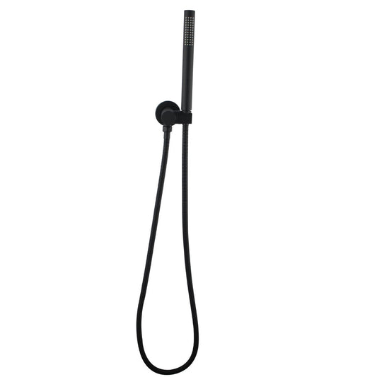 AQ Round Hand Held Shower Set - Matte Black