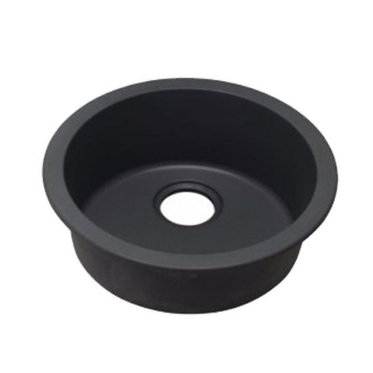 Granite Quartz Stone Sink Round Single Bowl Φ461 - Black