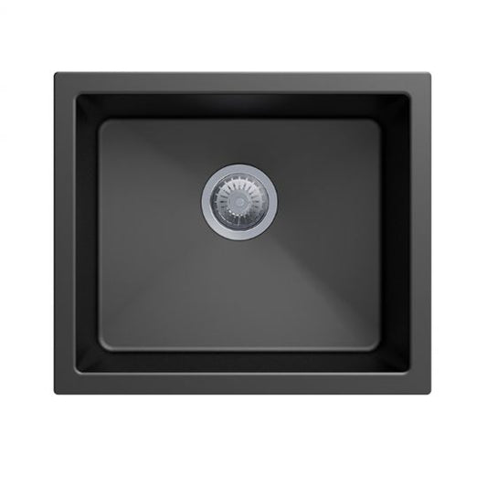 Carysil Salsa Single Bowl Granite Kitchen Sink 533×457 - Black