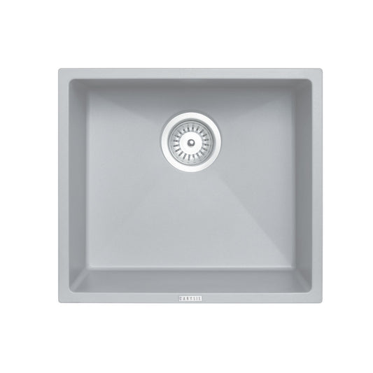 Carysil Magic Salsa Single Bowl Granite Kitchen Sink 457×406 - Concrete Grey