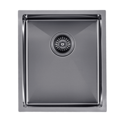 Stainless Steel Gunmetal Grey Sink with Single Bowl 390x450