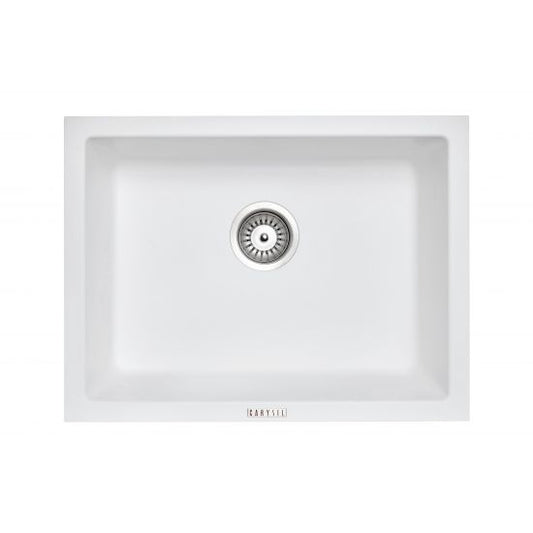 Carysil Single Big Bowl Granite Kitchen Sink 610x457mm - White