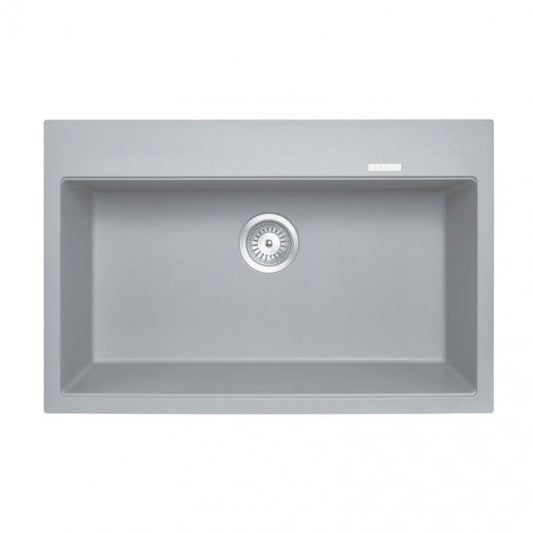 Carysil Waltz Single Bowl Granite Kitchen Sink 780x510 - Concrete Grey