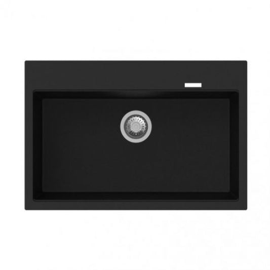 Carysil Waltz Single Bowl Granite Kitchen Sink 780x510 - Black